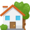 House With Garden emoji on Facebook